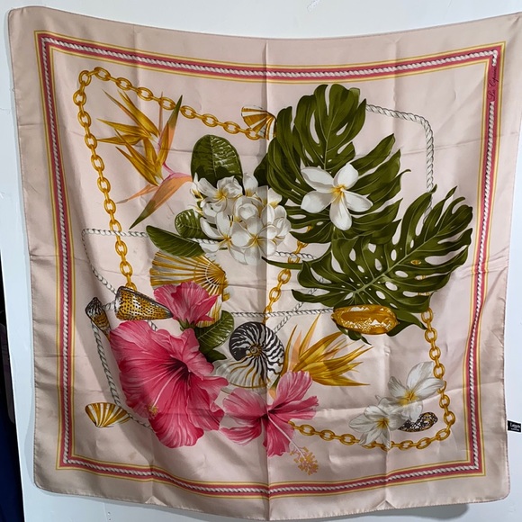 Large oversize silk scarf made in italy - Picture 1 of 13